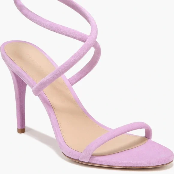 New! VERONICA BEARD MARCELINE purple Suede Crisscross ankle wrap strappy Sandals - Picture 9 of 16